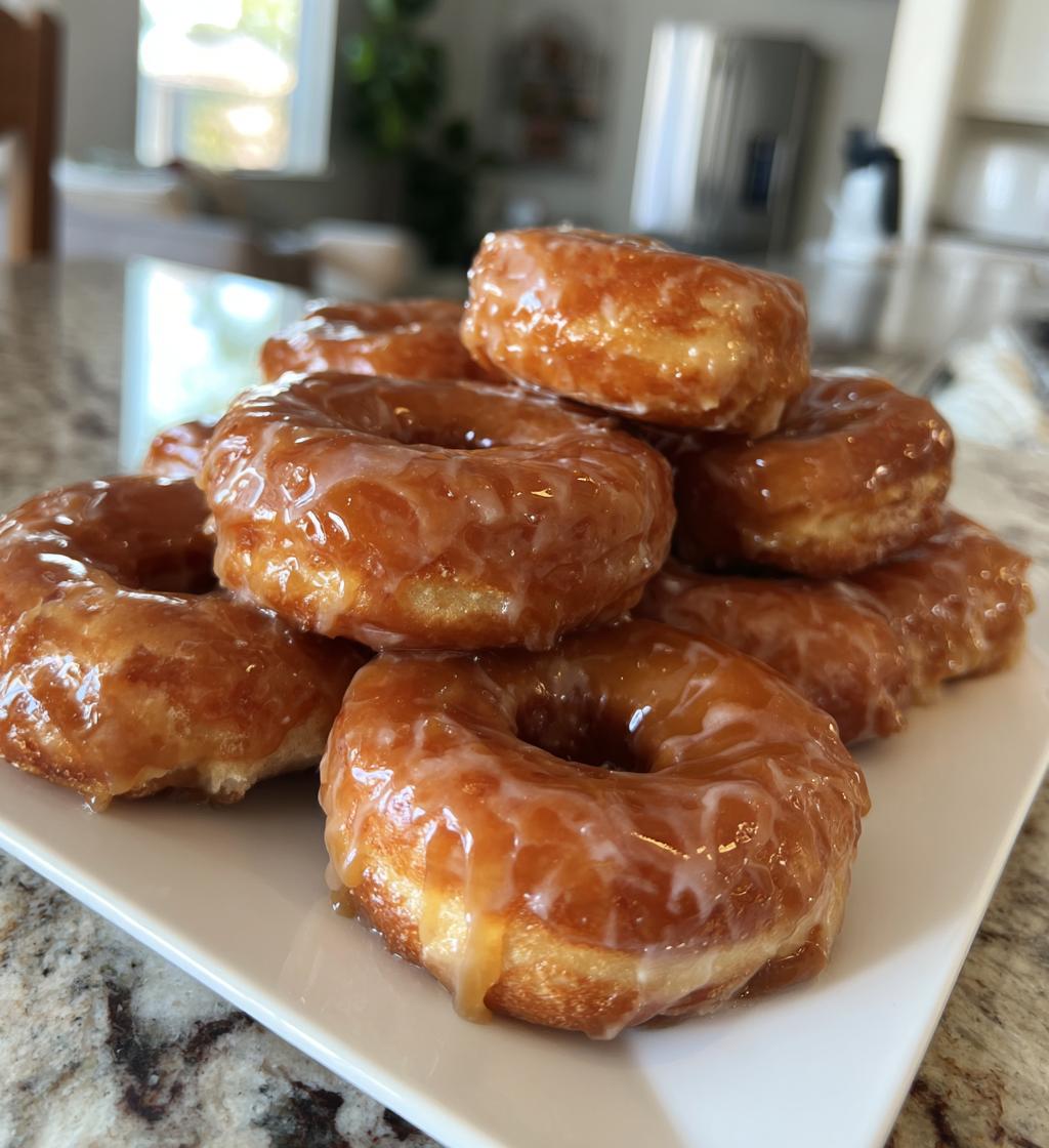 banana donuts with salted caramel glaze - detail 1
