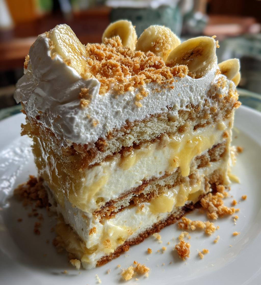 banana pudding cake - detail 1