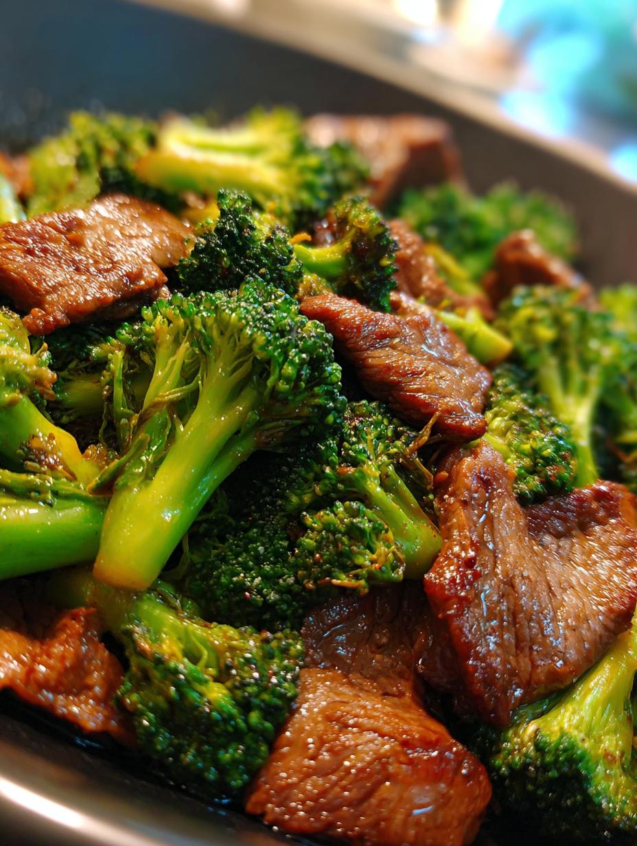 beef and broccoli - detail 1