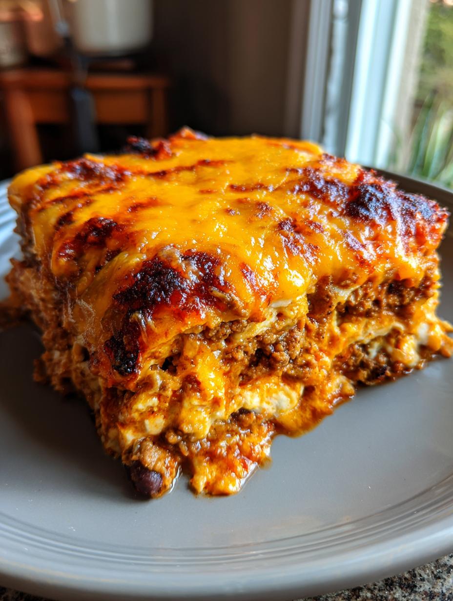 beef enchilada casserole - detail 1