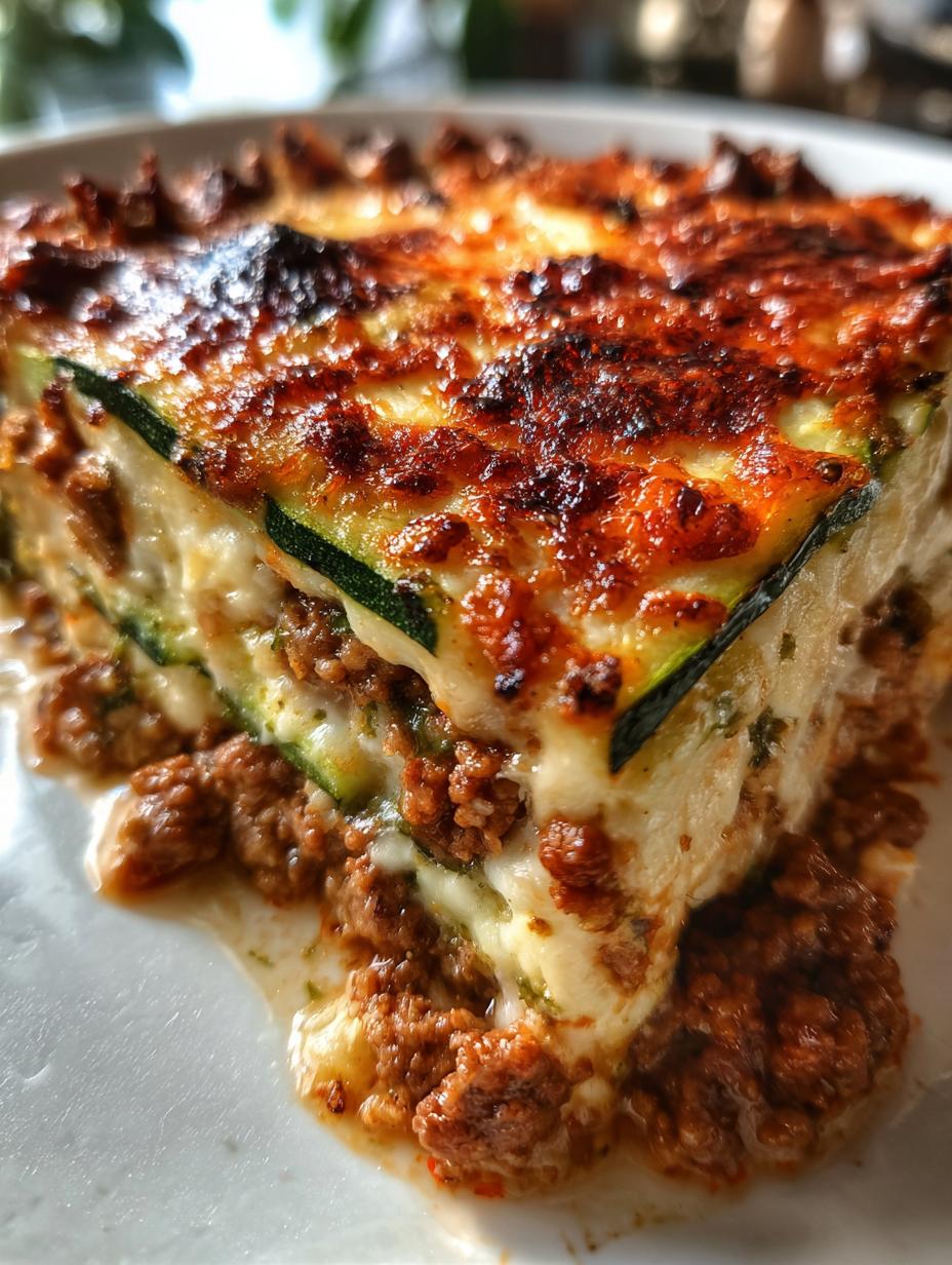 beef mince and zucchini gratin - detail 1
