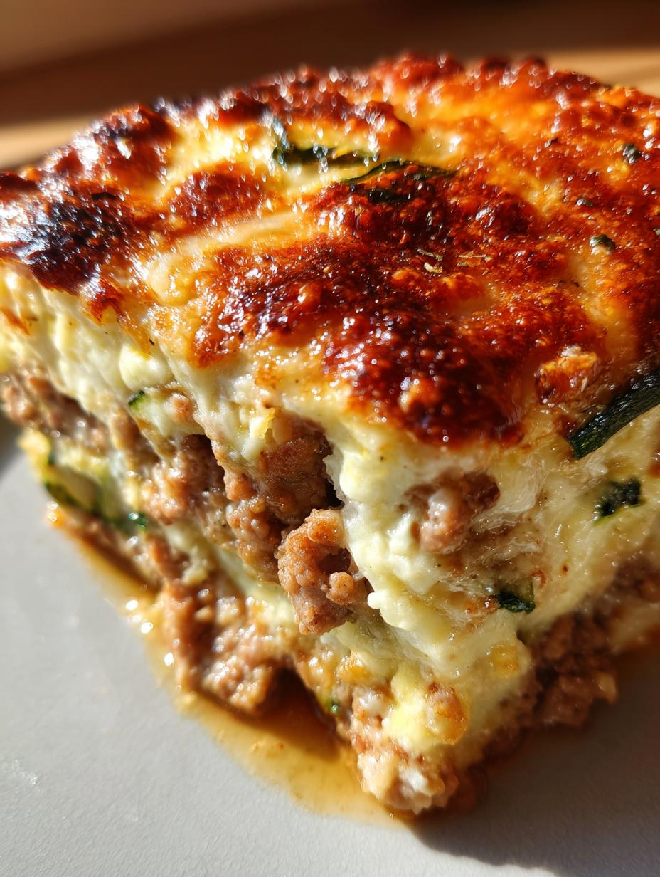 beef mince and zucchini gratin