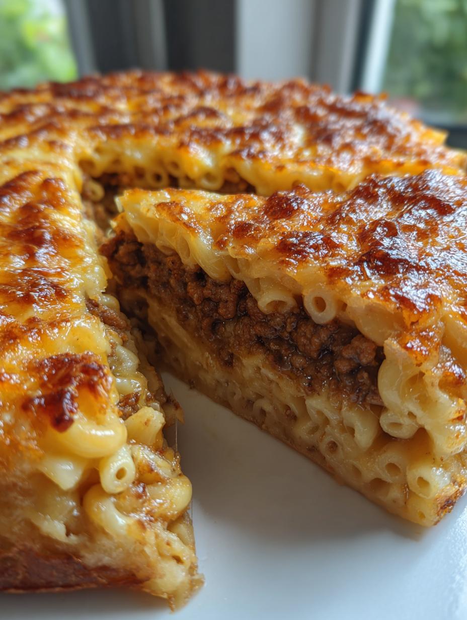beef mince macaroni pie