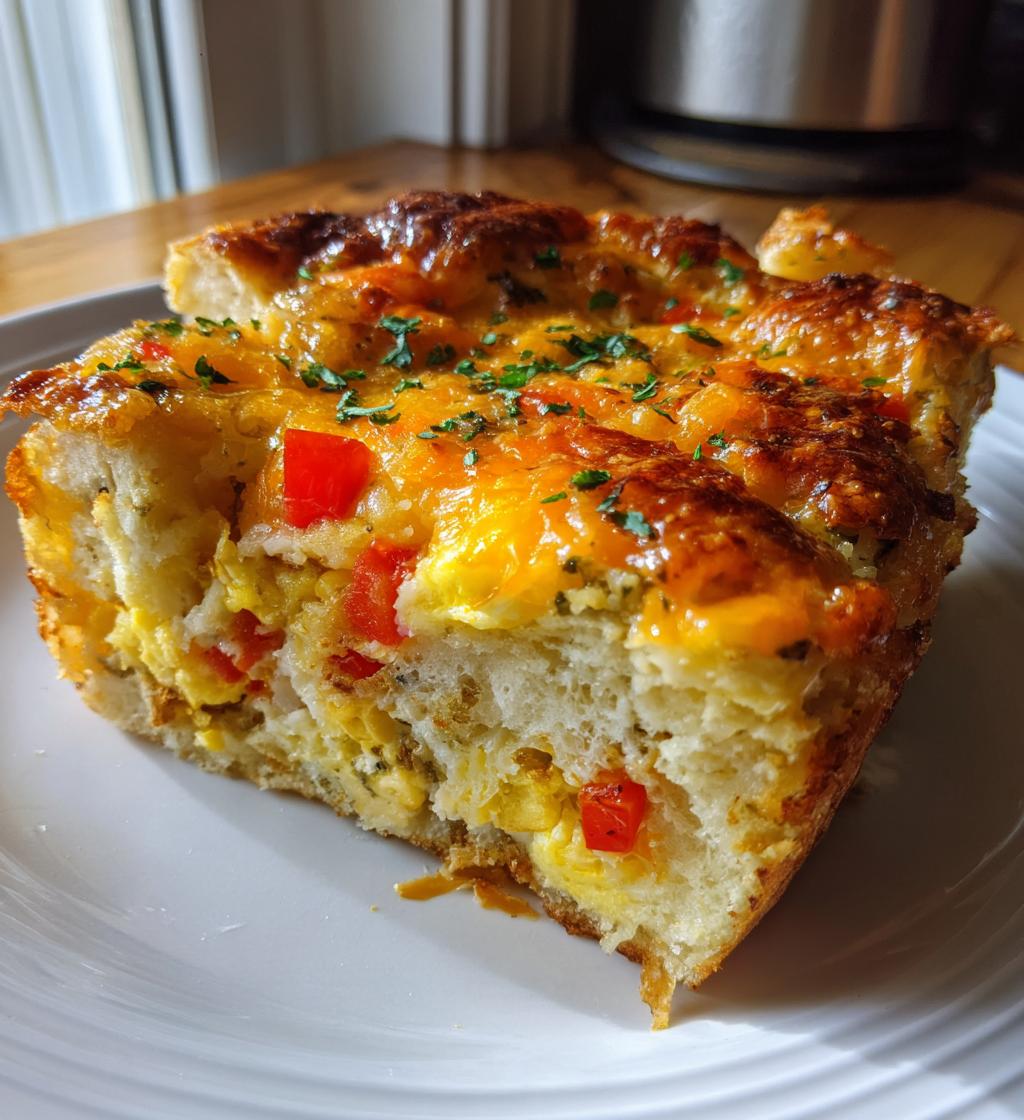 breakfast casserole with crescent rolls - detail 1
