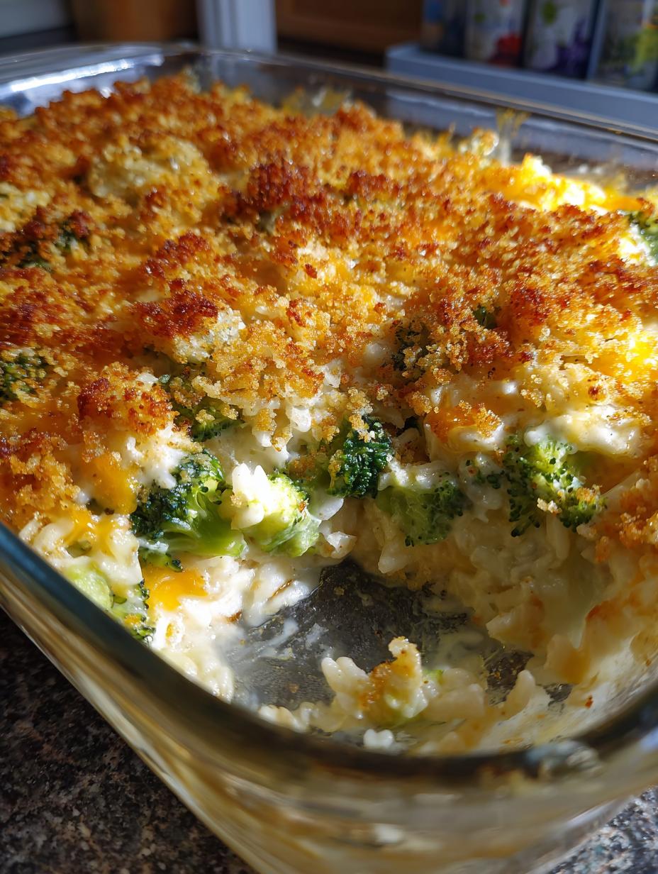 broccoli cheese rice casserole