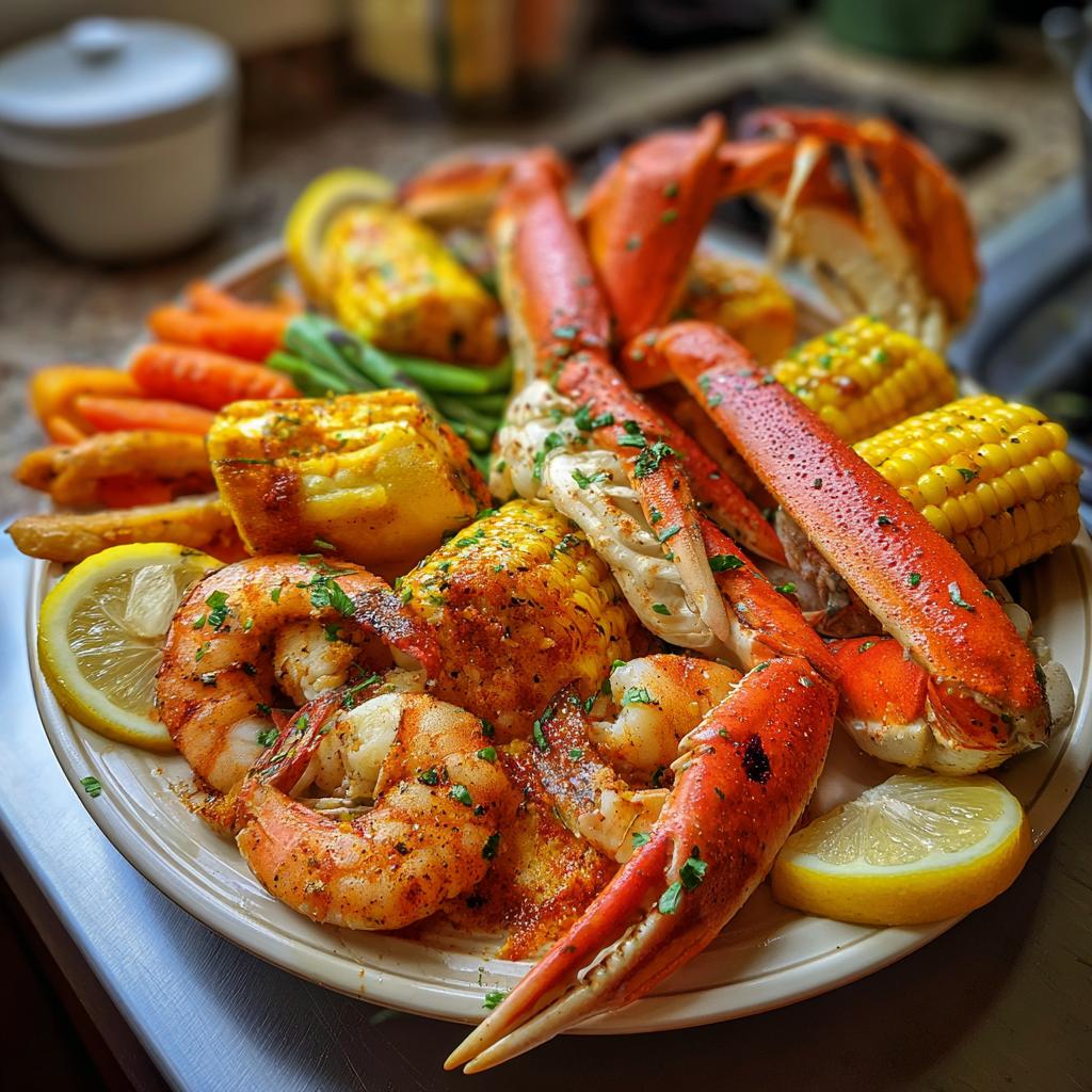 cajun seafood boil - detail 1