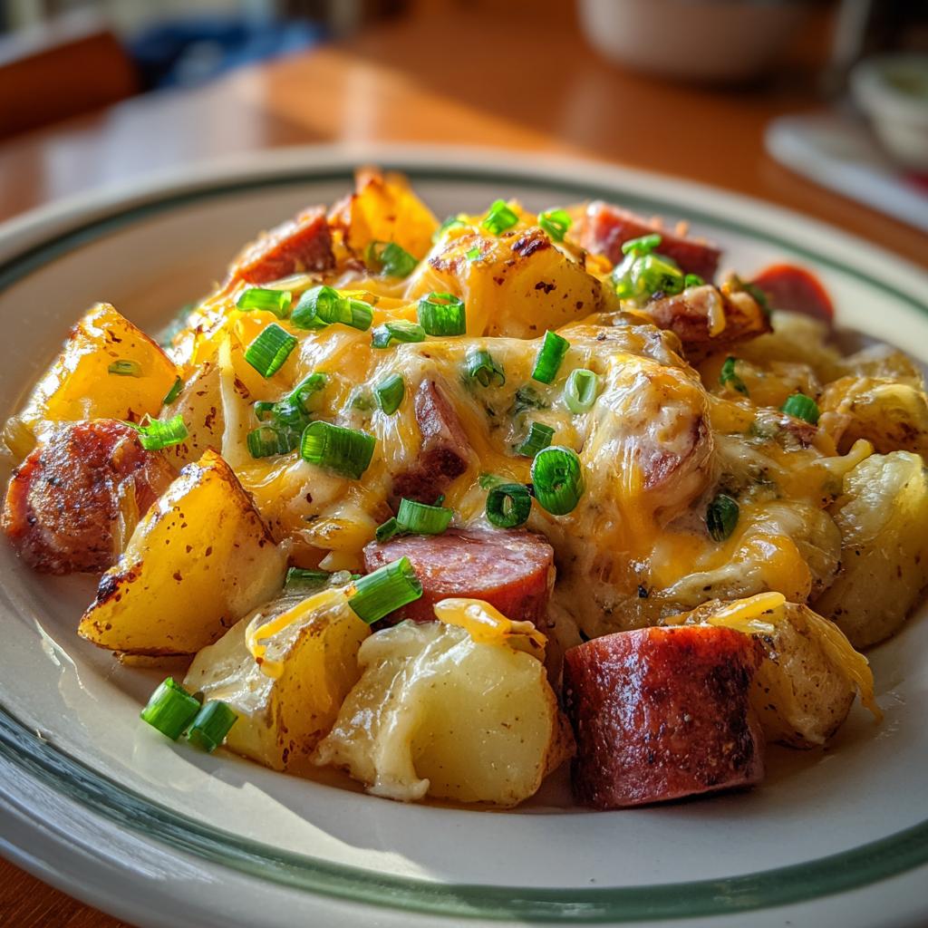 cheese ranch potatoes and sausage - detail 1