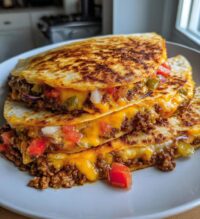 cheeseburger quesadillas