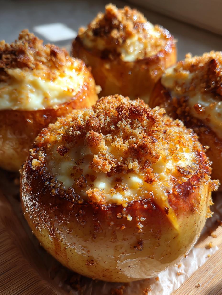 cheesecake stuffed baked apples - detail 1