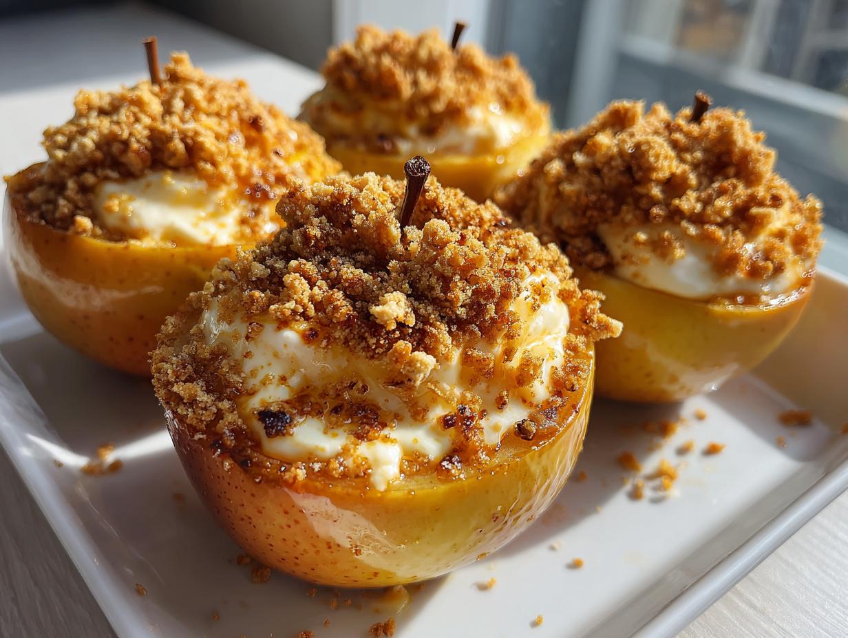 cheesecake stuffed baked apples - detail 2