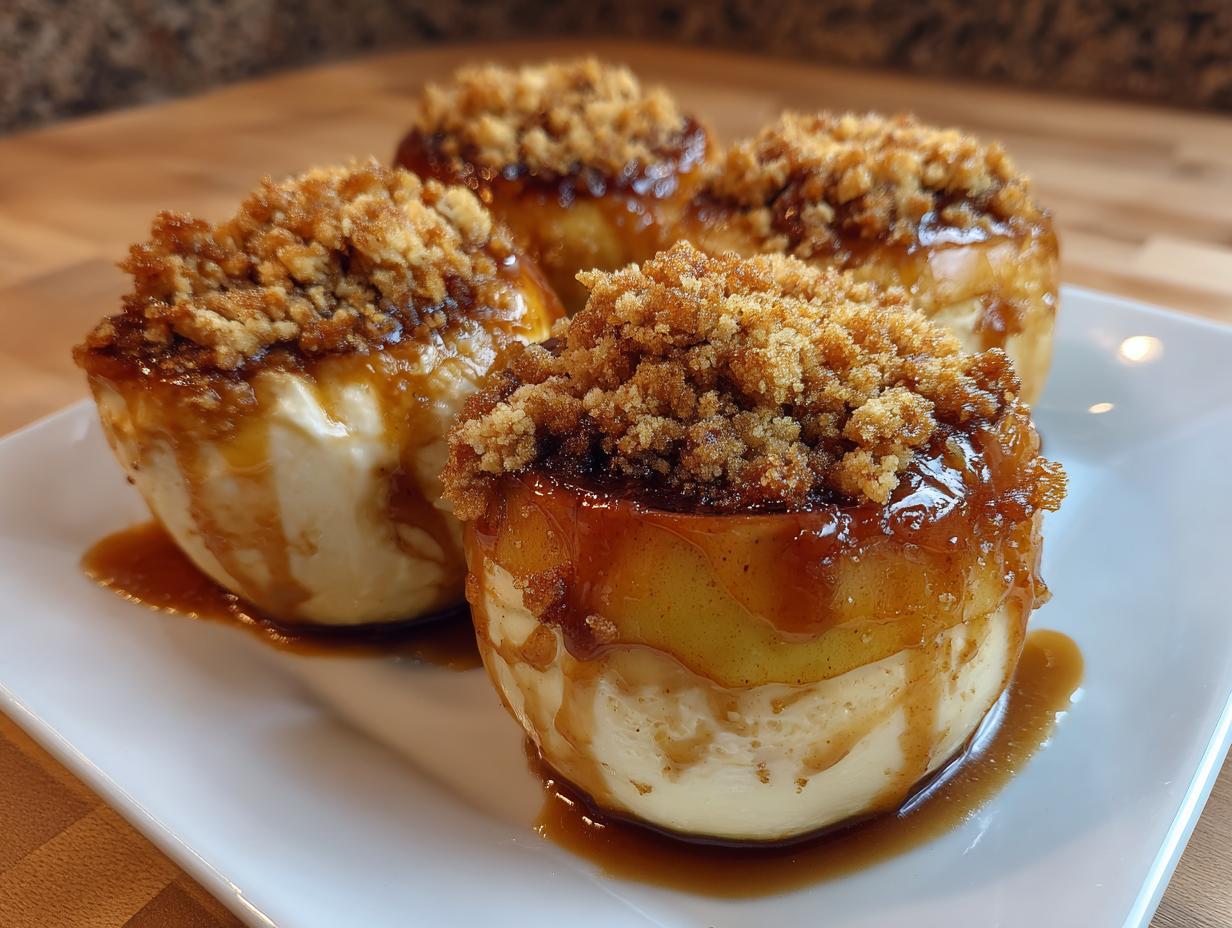 cheesecake stuffed baked apples