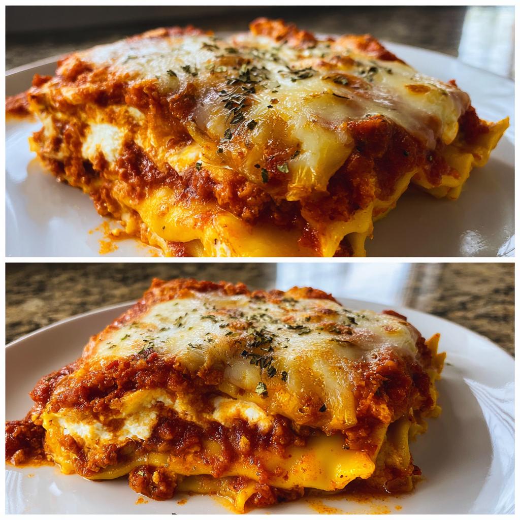 cheesy ravioli lasagna - detail 1