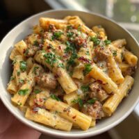 cheesy sausage pasta