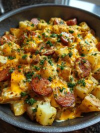 cheesy smoked sausage and potatoes