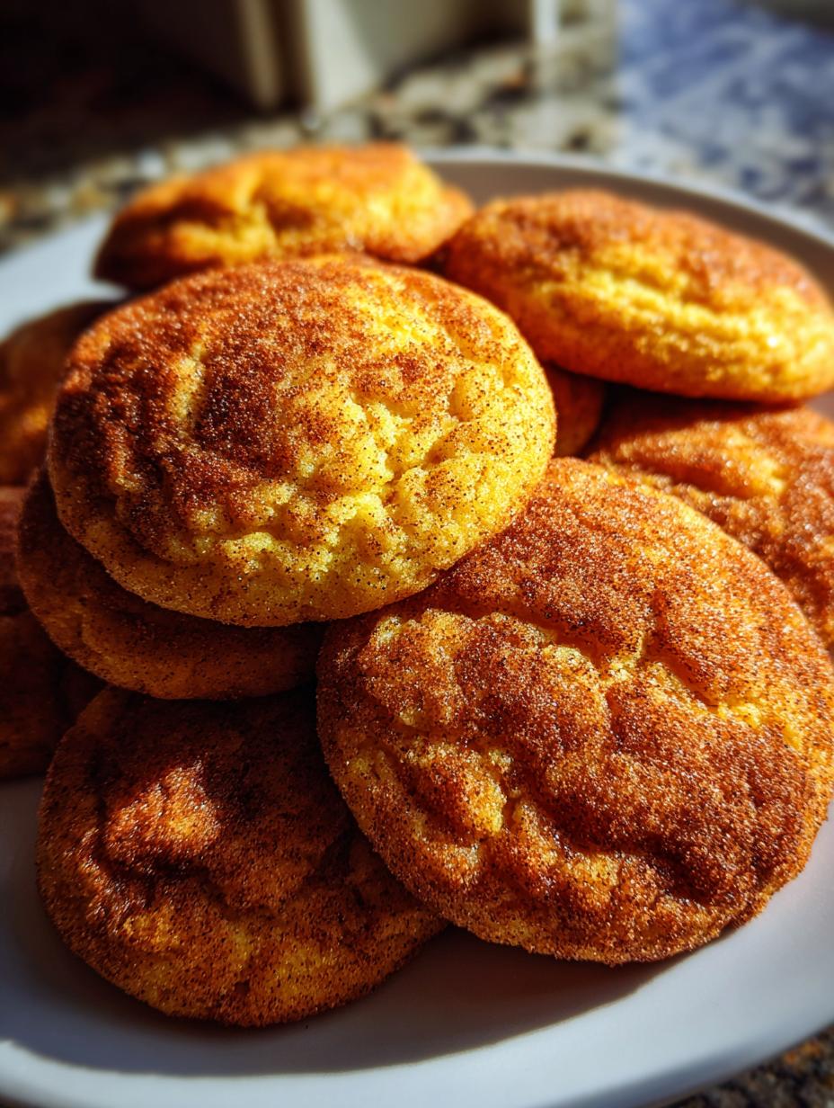 chewy pumpkin snickerdoodle cookies - detail 1