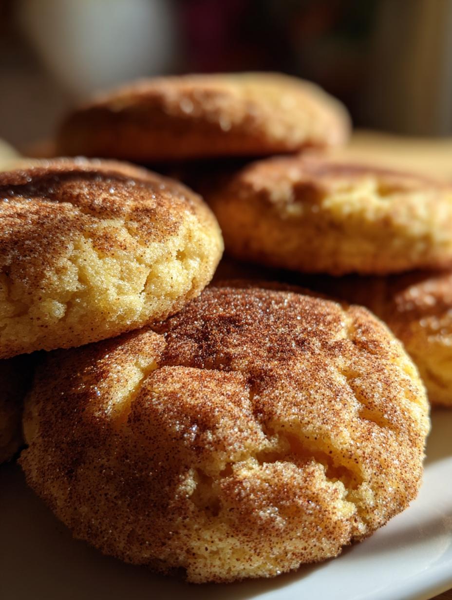 chewy pumpkin snickerdoodle cookies