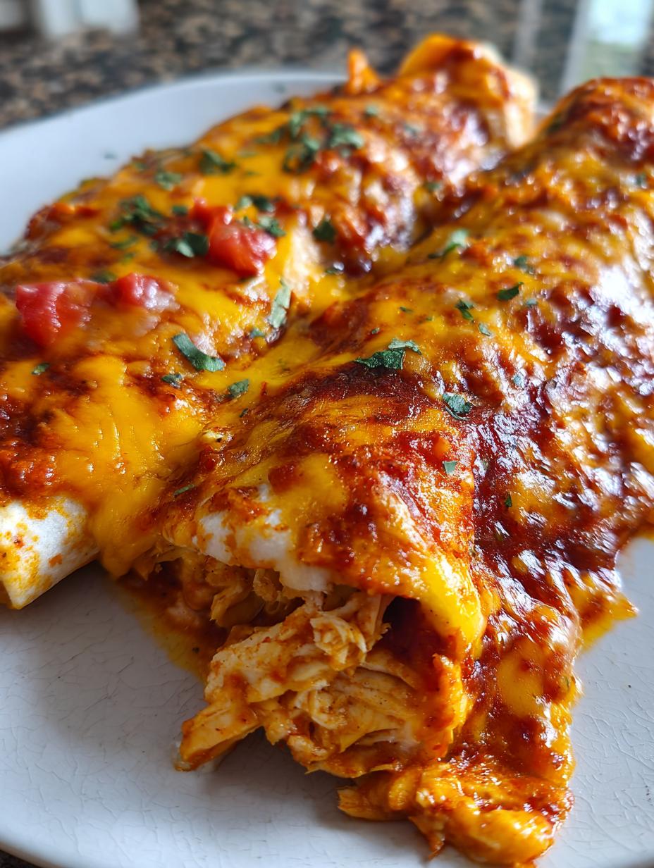 chicken enchiladas - detail 1