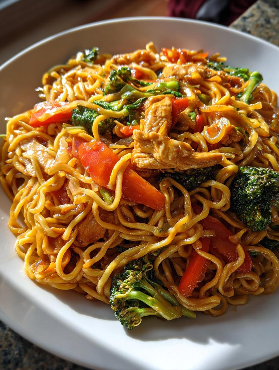 chicken lo mein - detail 1