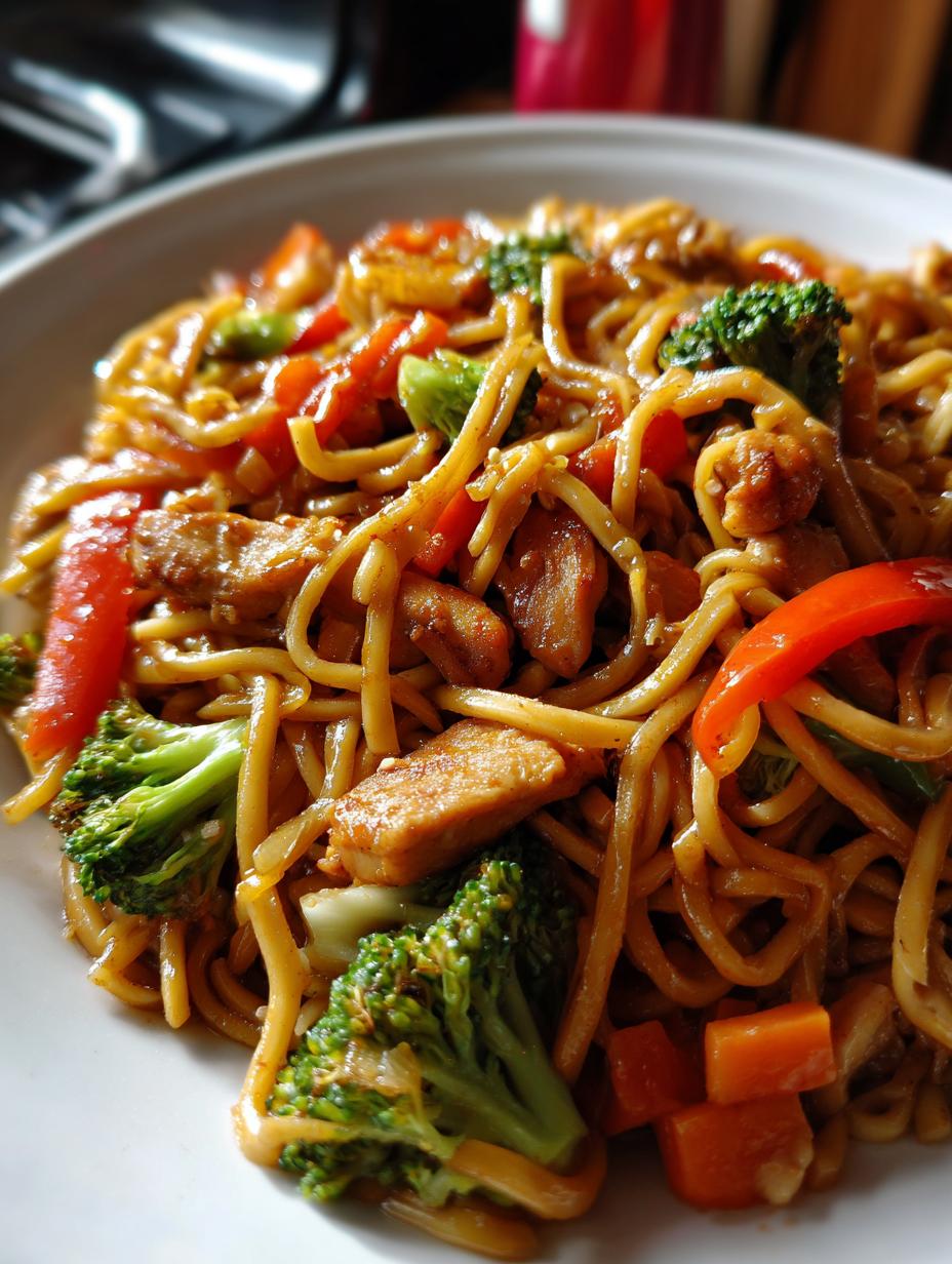 chicken lo mein