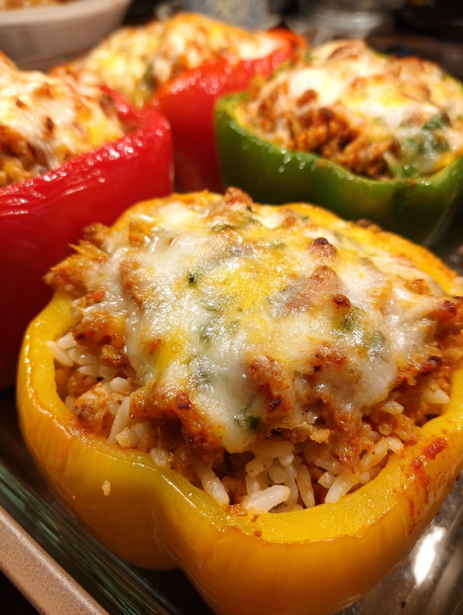 chicken stuffed peppers - detail 1