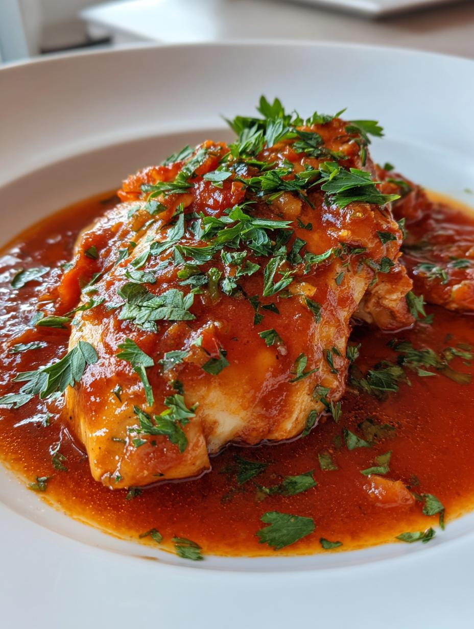 chicken tomato sauce - detail 1
