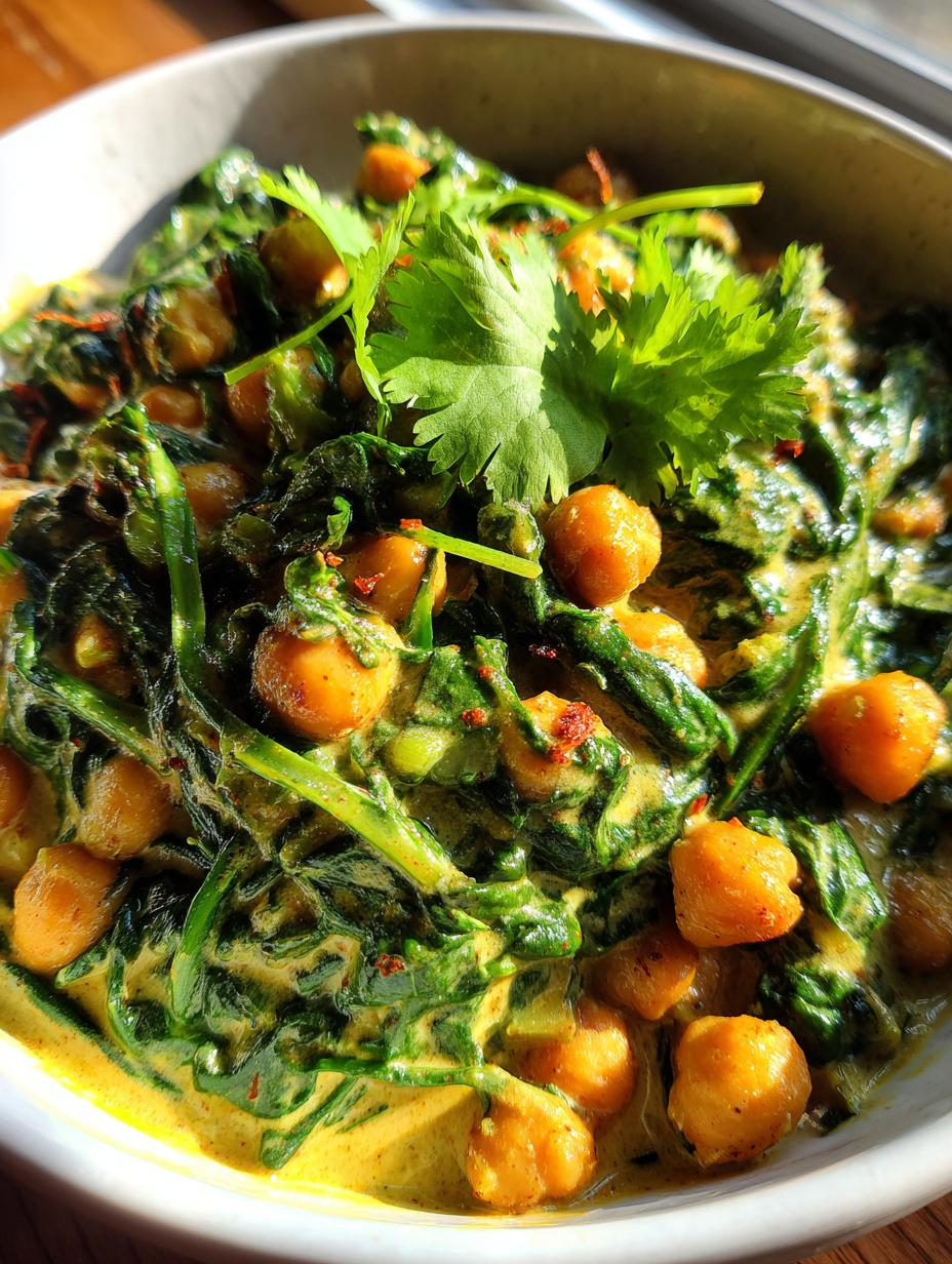chickpea and spinach curry