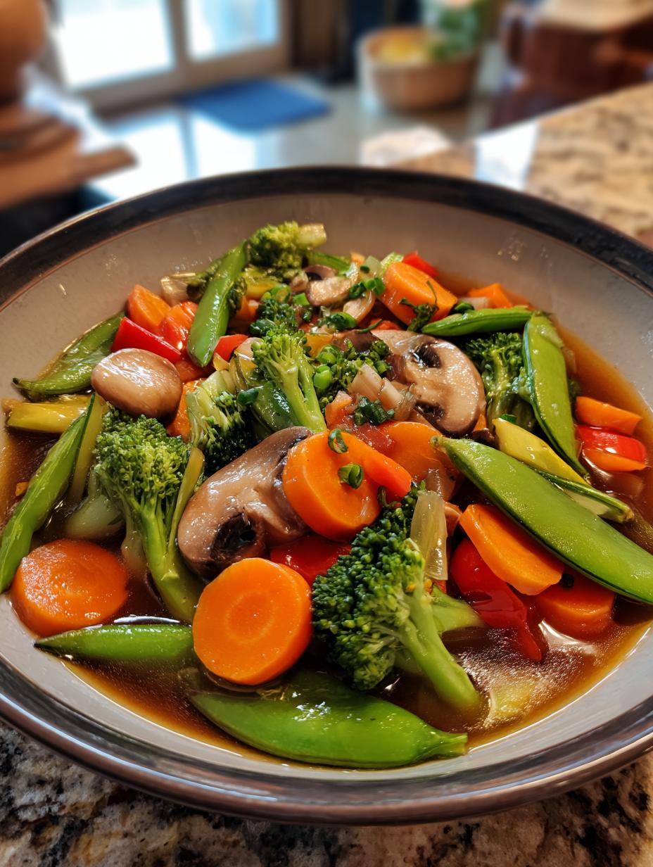 chinese mixed vegetable soup - detail 1