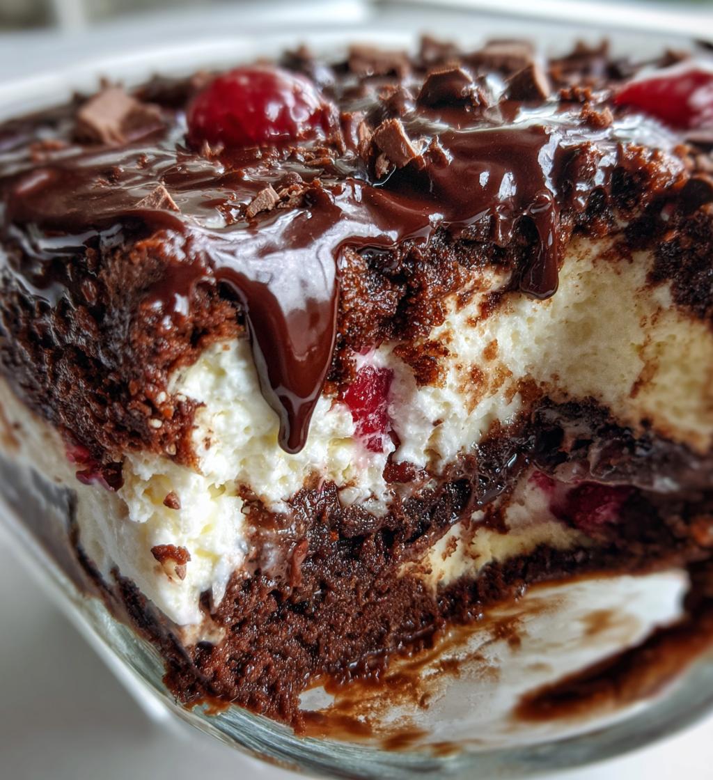 chocolate brownie trifle - detail 1