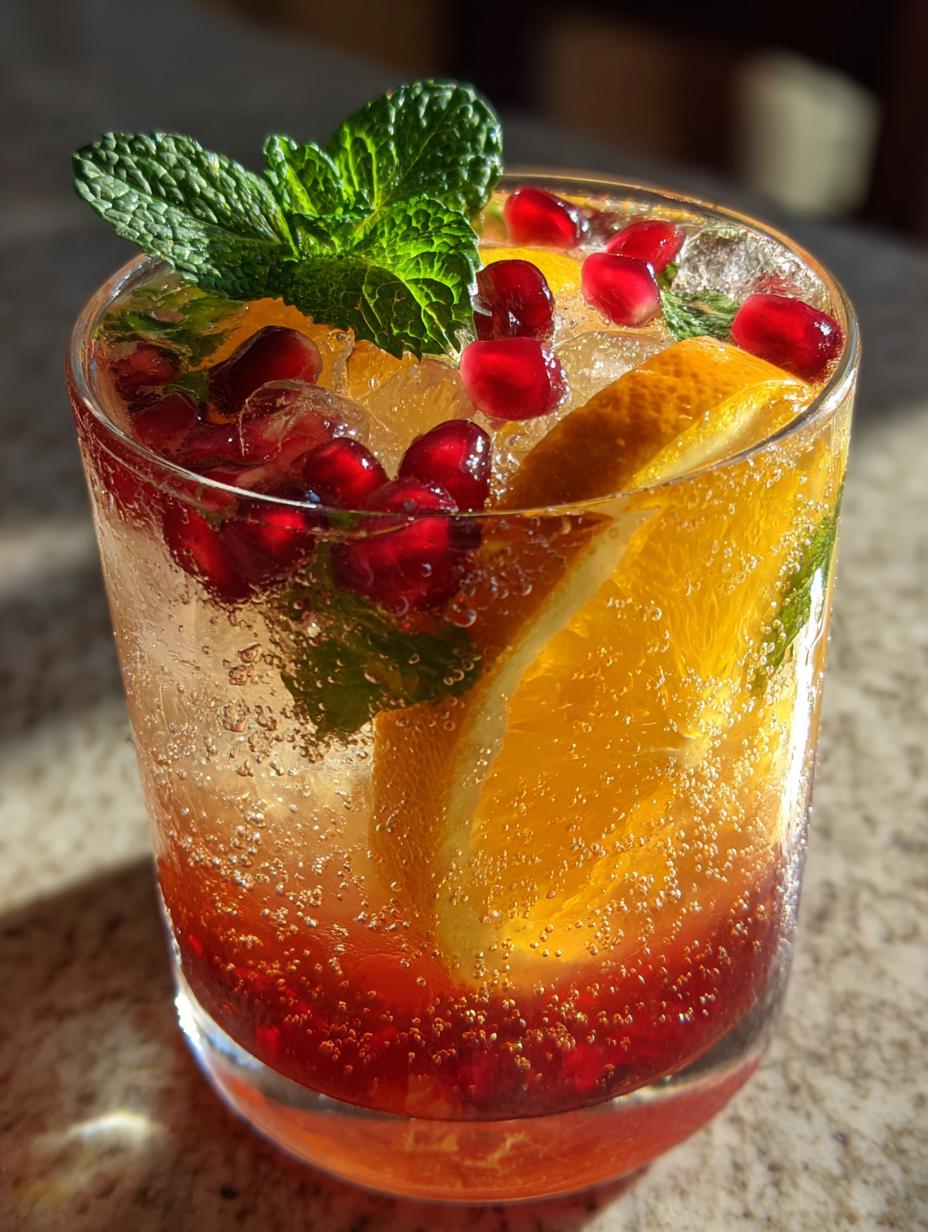 christmas punch mocktail recipe - detail 1