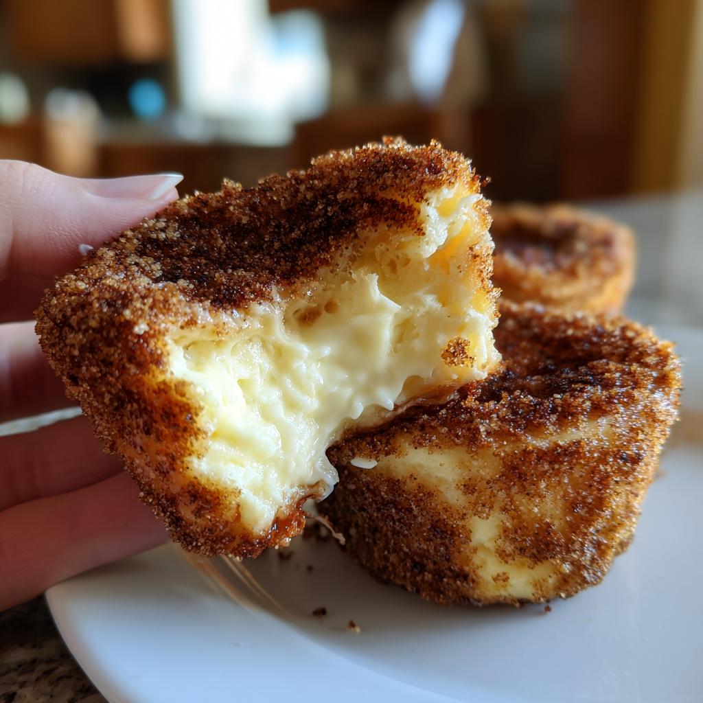 churro cheesecake bites