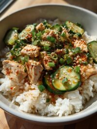 coconut chicken rice bowl