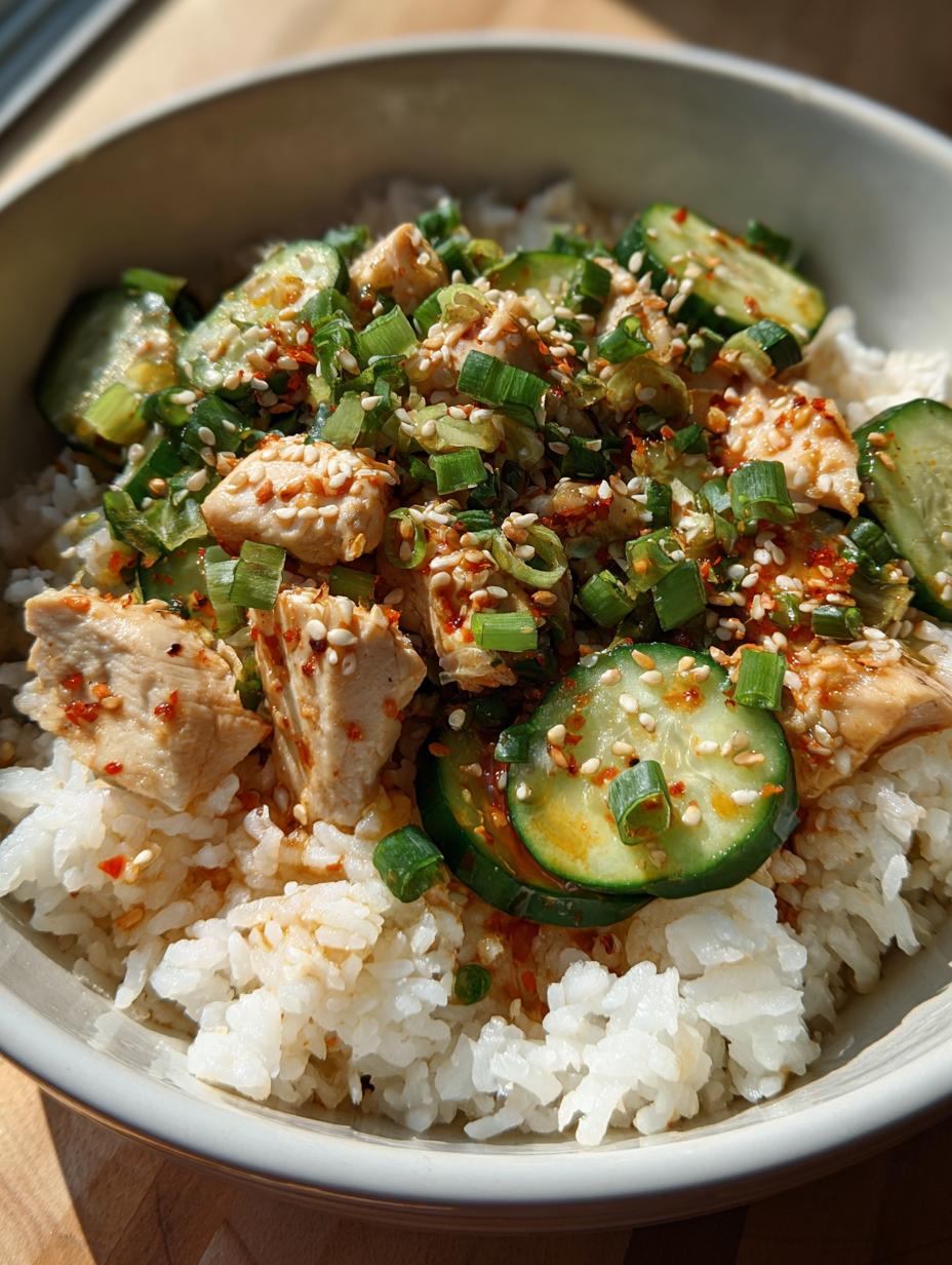 coconut chicken rice bowl