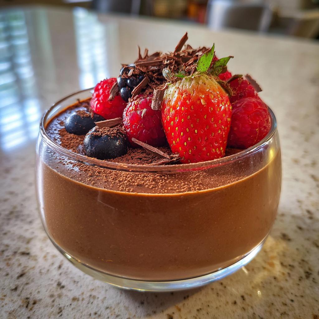 cottage cheese chocolate mousse - detail 1