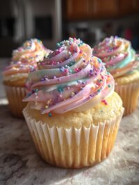 cotton candy cupcakes