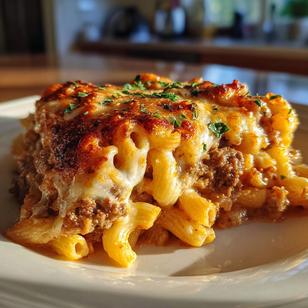 creamy beef mince and tomato pasta bake