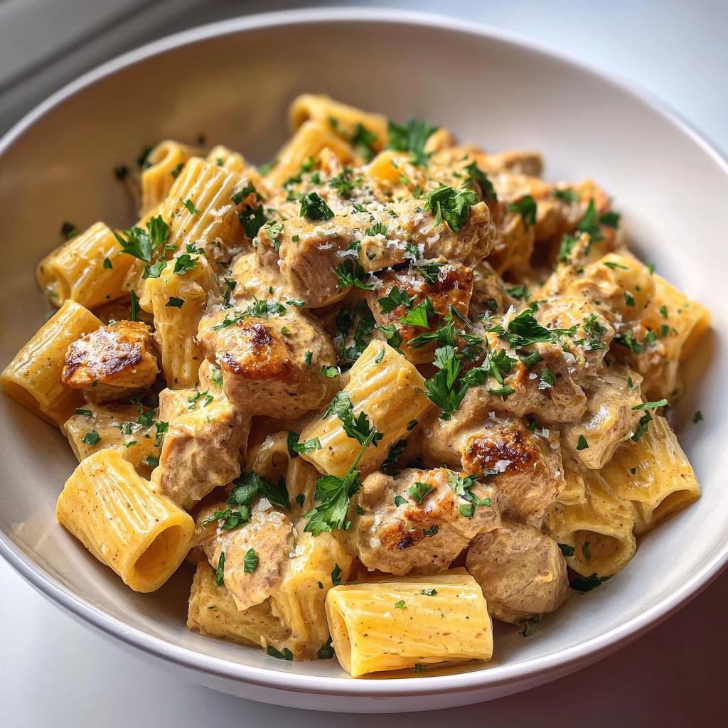 creamy butter chicken pasta - detail 1