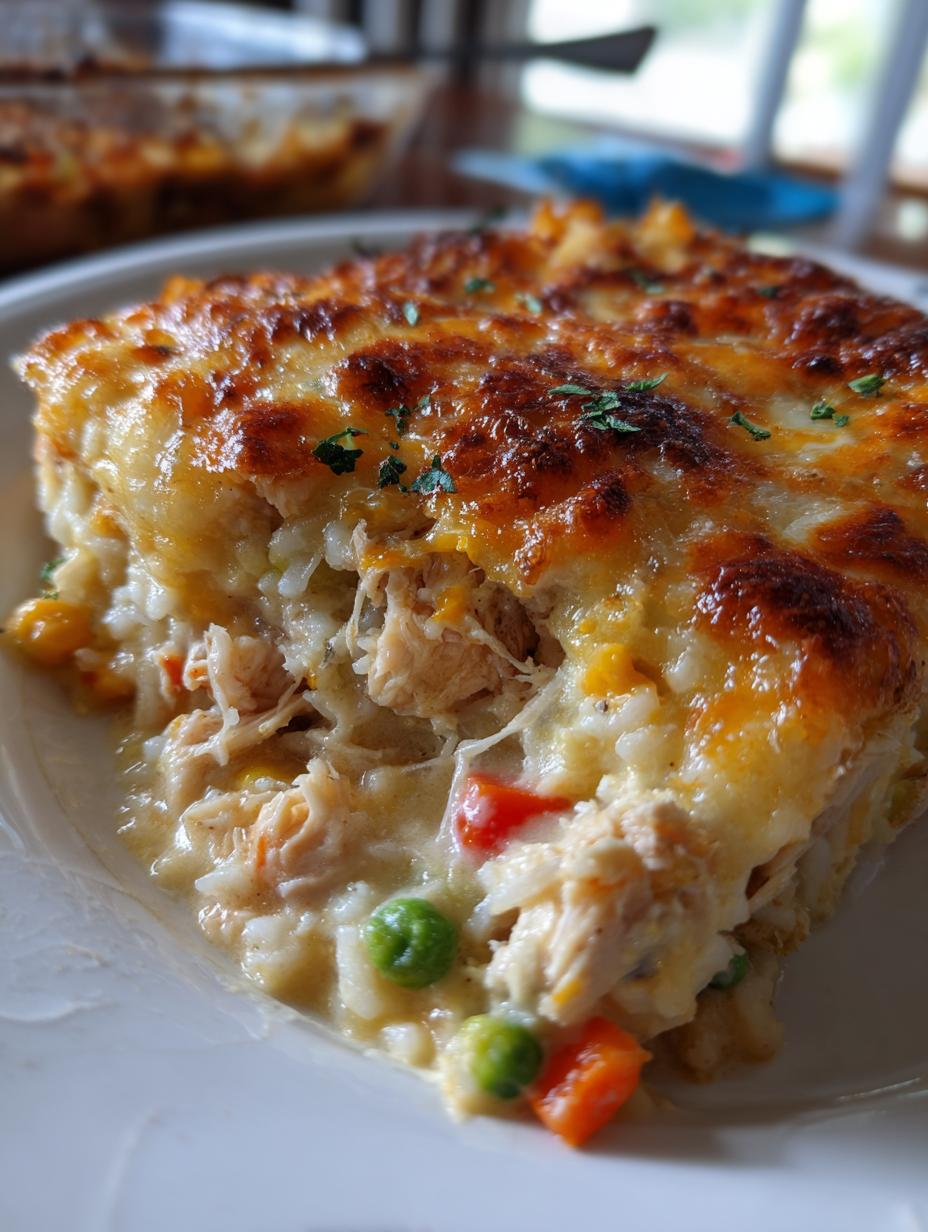 creamy chicken rice casserole delight