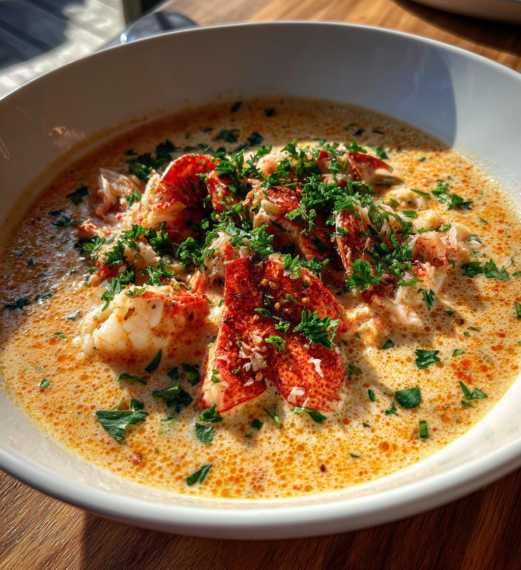 creamy crab and shrimp seafood bisque - detail 1