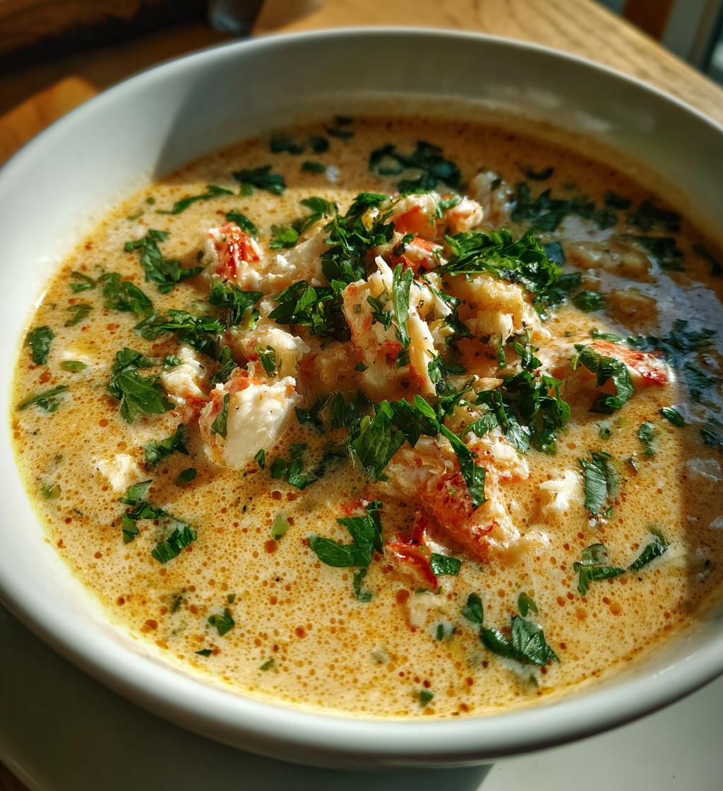 creamy crab and shrimp seafood bisque