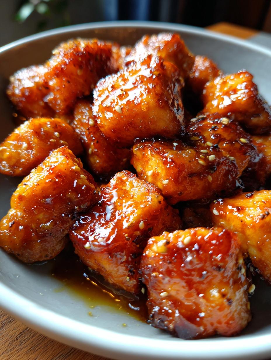crispy honey garlic salmon bites