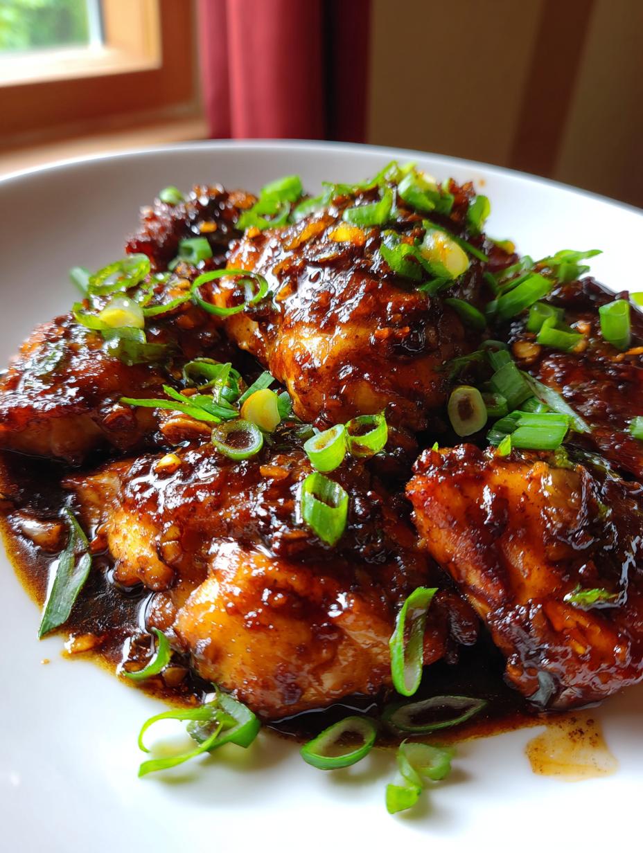crock pot honey garlic chicken thighs - detail 1