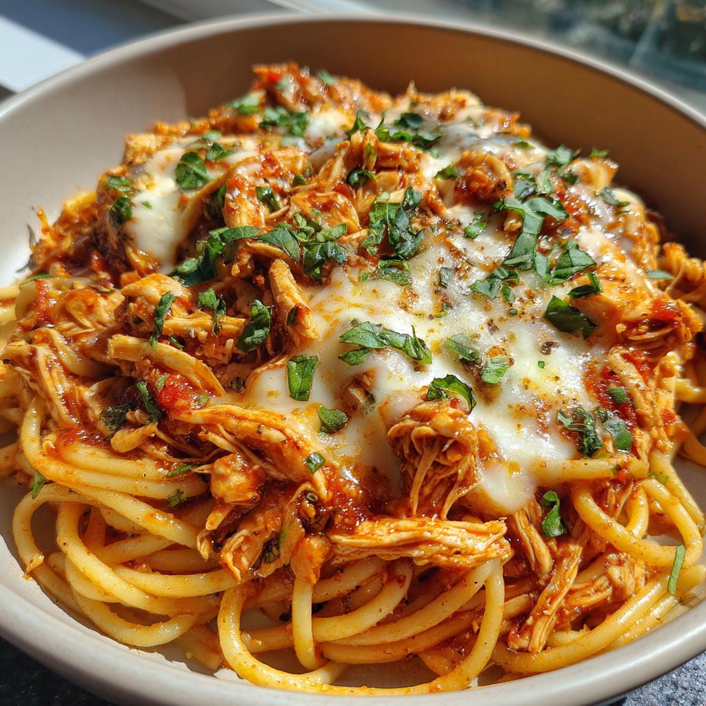crockpot chicken spaghetti