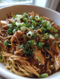 crockpot honey garlic chicken with noodles