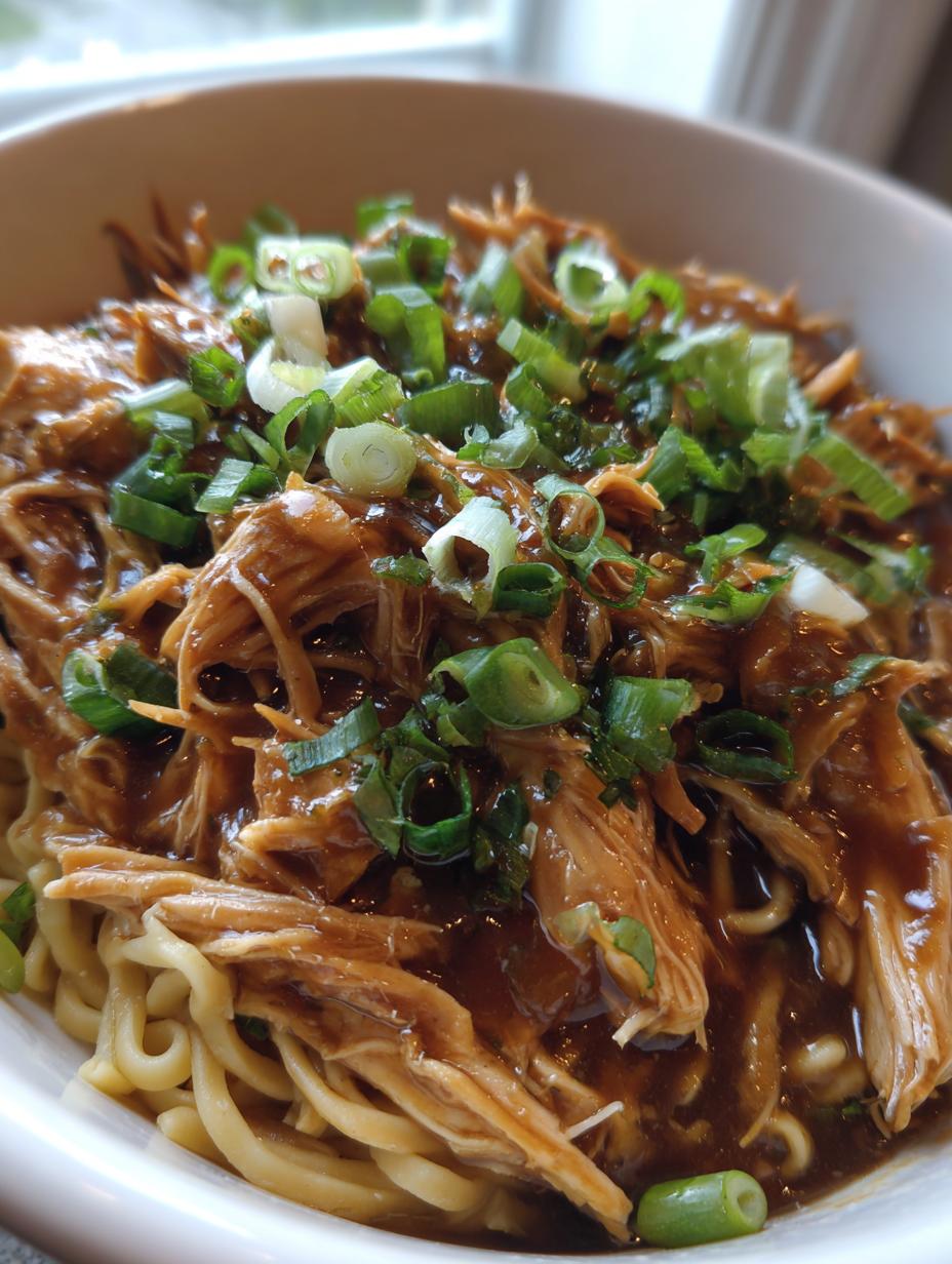 crockpot honey garlic chicken with noodles