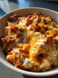 crockpot pierogi casserole with kielbasa
