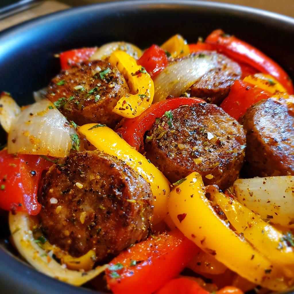 crockpot sausage and peppers - detail 1