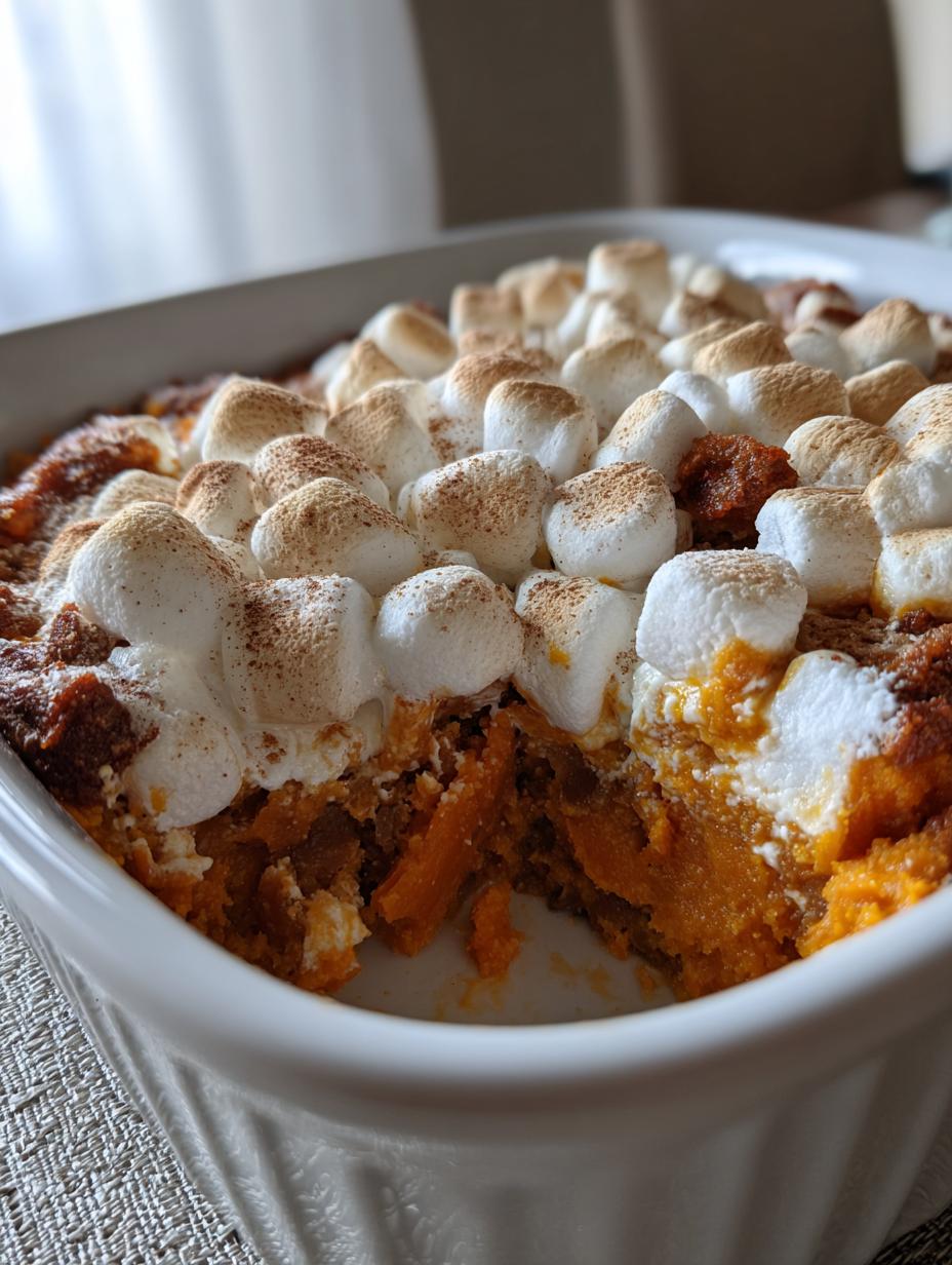 crockpot sweet potato casserole - detail 1