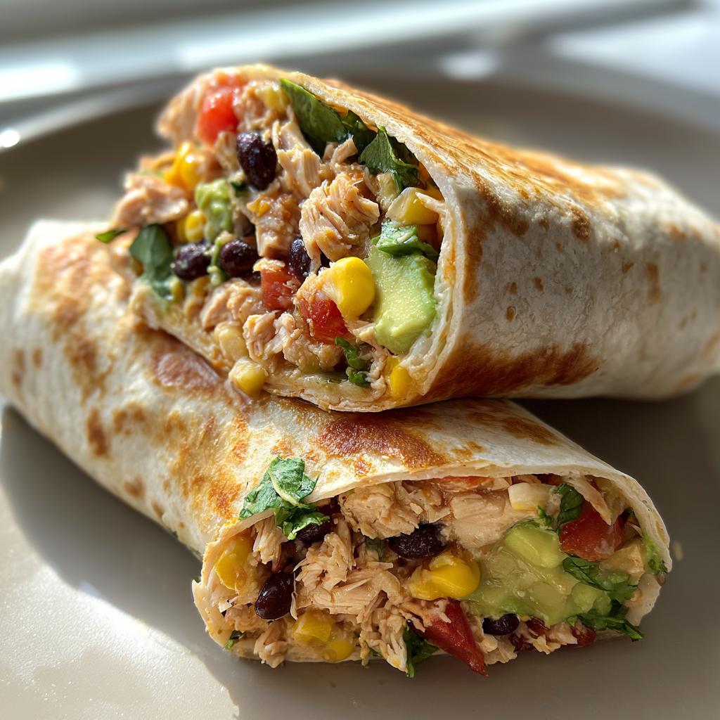 crunchy southwestern chicken wrap - detail 1