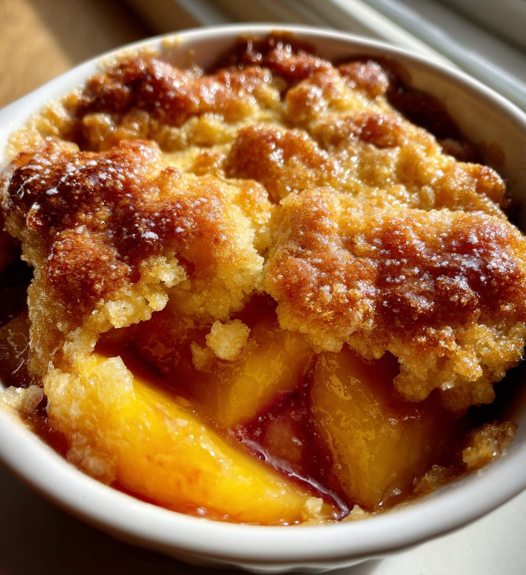 easy peach cobbler - detail 1