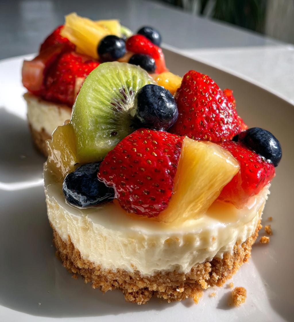 fruit salad cheesecake - detail 1